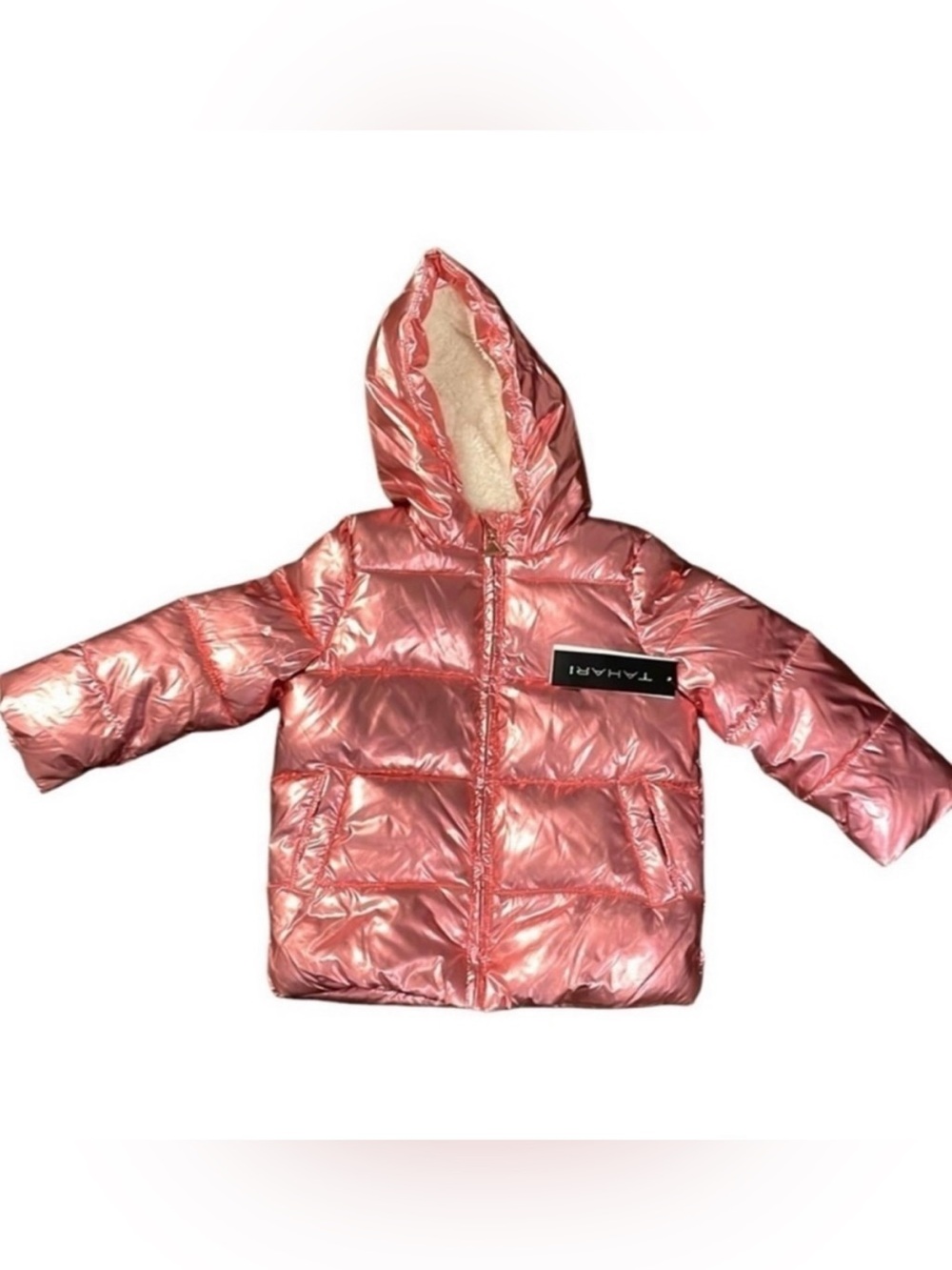 New TAHARI Kids Metallic Puffer Jacket